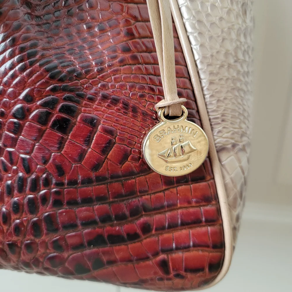 Brahmin RUBY PECAN AZUMA Satchel Shoulder Bag Crossbody - Picture 2 of 8